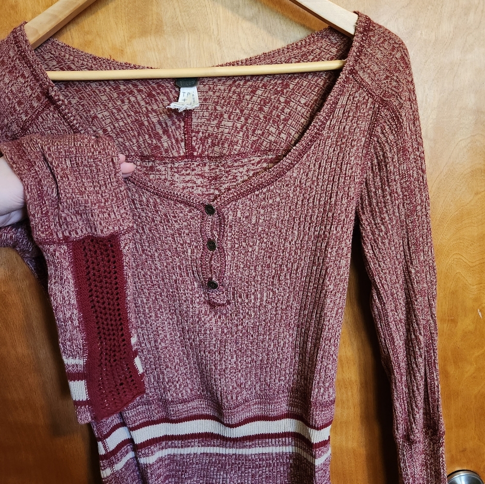 Free People Knit Long Sleeve Tee